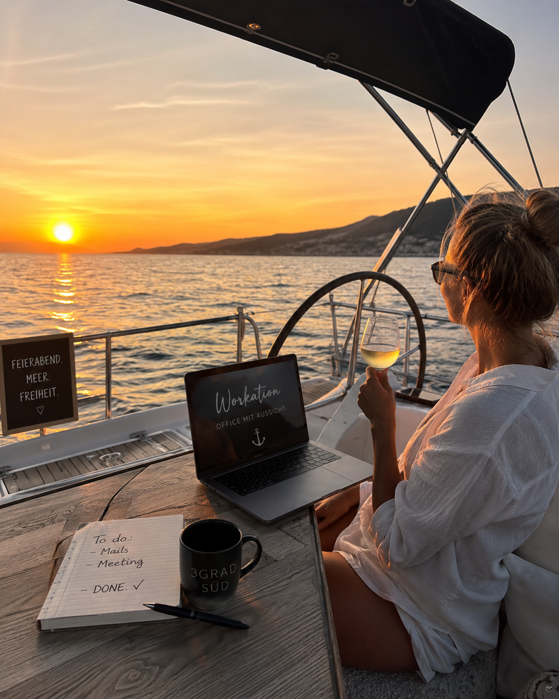 workation auf der wasser